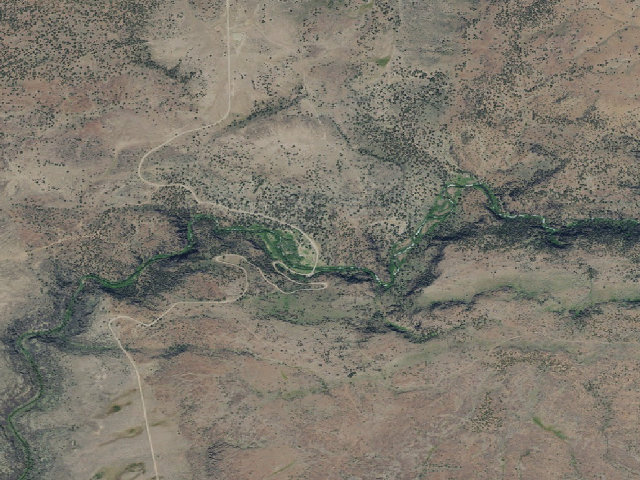 Aerial image of North Fork Owyhee River
