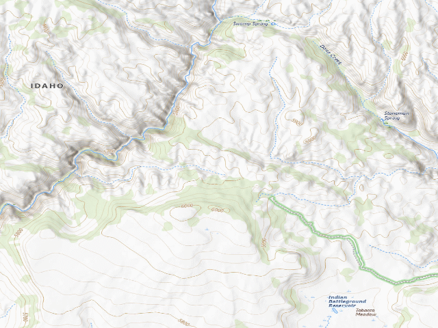 USGS topographic map of North Fork Owyhee Wilderness Area