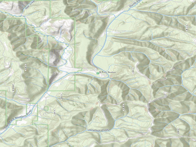 USGS topographic map of North Fork Siuslaw Campground