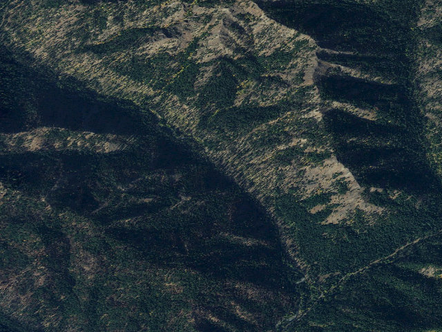 Aerial image of North Fork Teanaway River Dispersed Camping