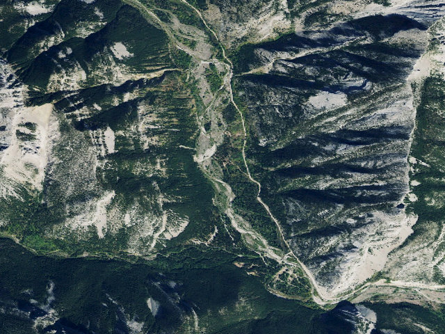 Aerial image of North Fork Teton Road 144E