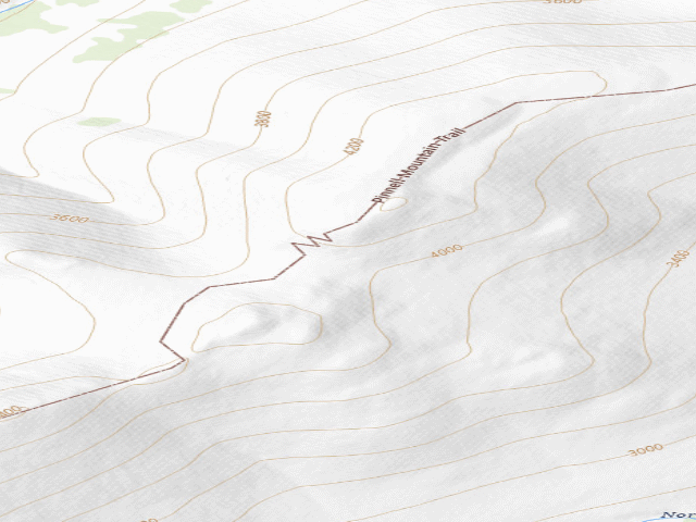 USGS topographic map of North Fork Trail Shelter (Pinnell Mountain Trail)