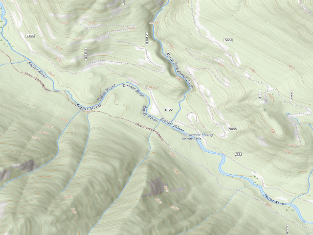 USGS topographic map of North Fork