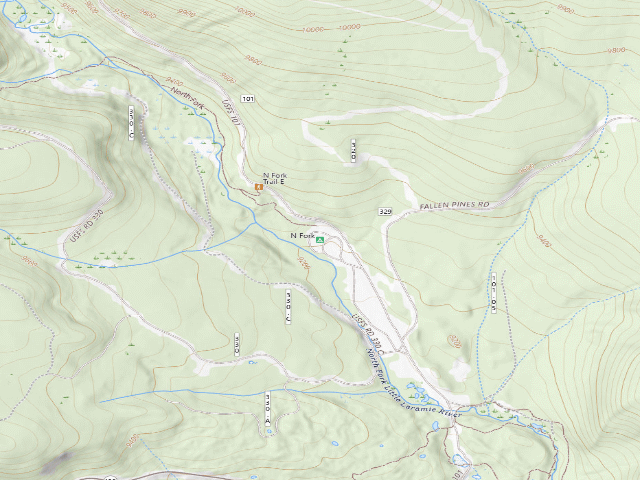 USGS topographic map of North Fork