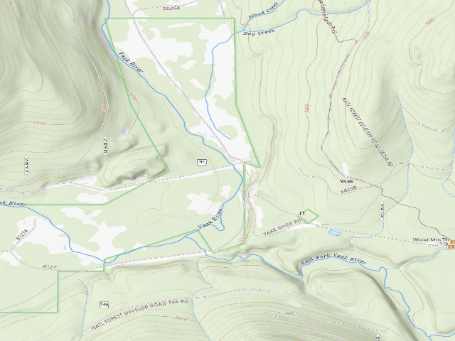 USGS topographic map of North Fork Yaak River