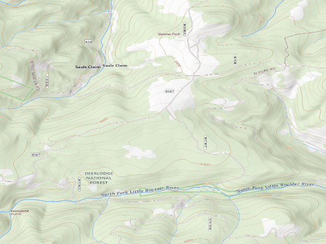 USGS topographic map of North Galena Rd-021