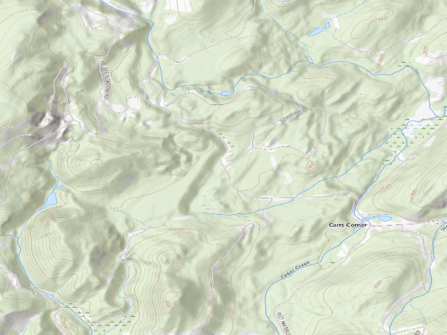 USGS topographic map of North Huckleberry Mountains