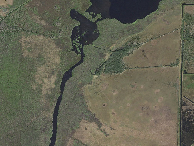 Aerial image of North Indian Field Camp (Three Forks Conservation Area)