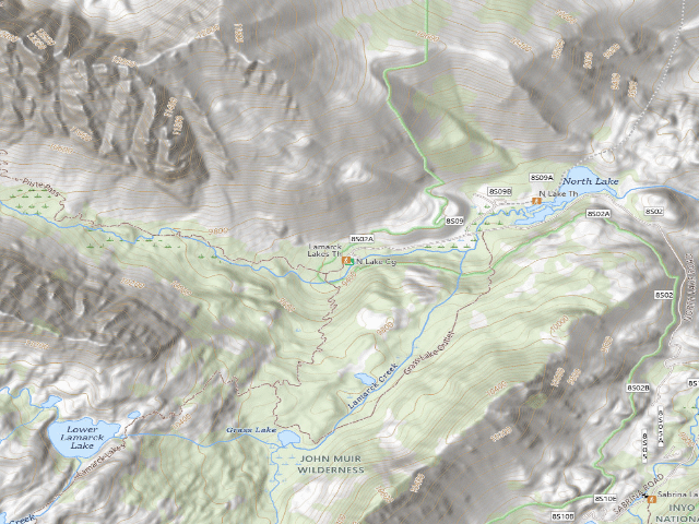 USGS topographic map of North Lake Cg