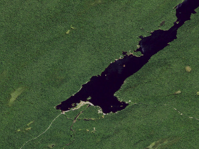 Aerial image of North Lake Designated Campsite #10 (Black River Wild Forest)