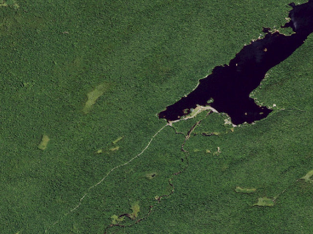 Aerial image of North Lake Designated Campsite #2 (Black River Wild Forest)