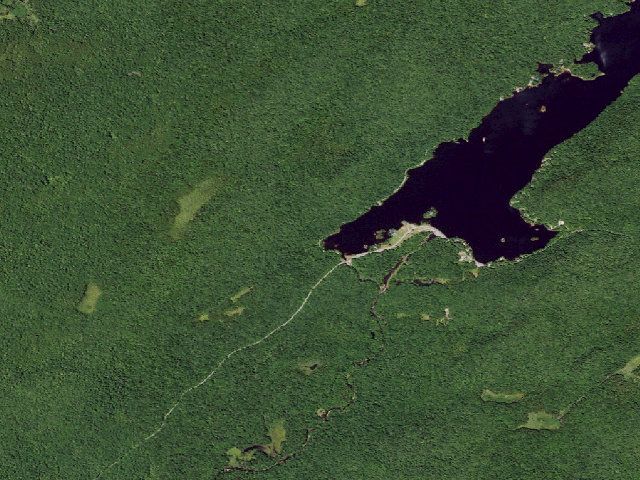 Aerial image of North Lake Designated Campsite #3 (Black River Wild Forest)