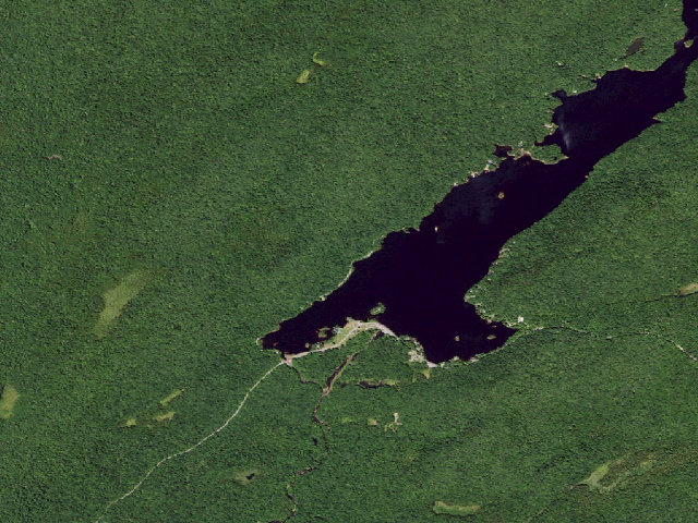 Aerial image of North Lake Designated Campsite #7 (Black River Wild Forest)