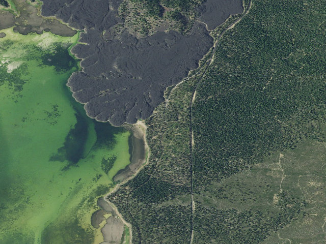 Aerial image of North Lava Flow