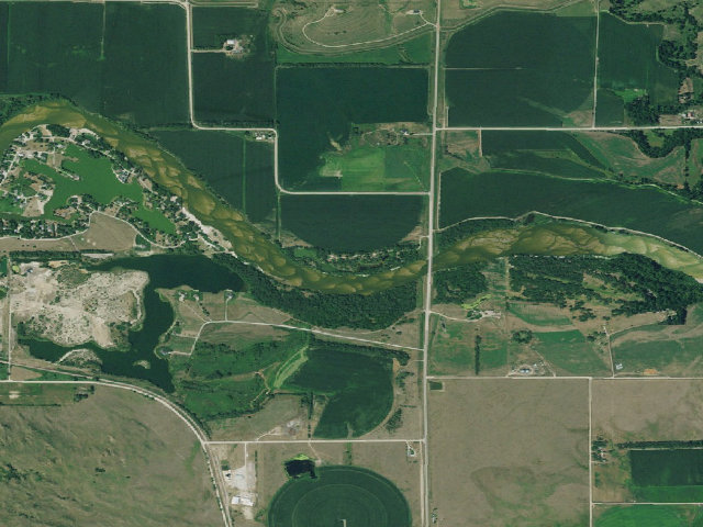 Aerial image of North Loup SRA