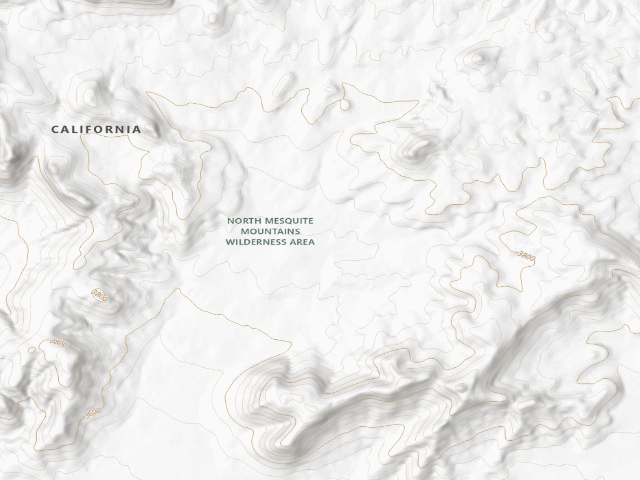 USGS topographic map of North Mesquite Mountains Wilderness