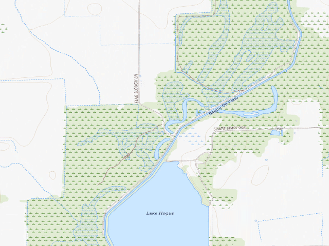 USGS topographic map of North Oliver Camping Area