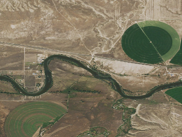 Aerial image of North Platte River-Bixby PAA Campground