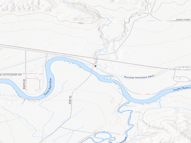 USGS topographic map of North Platte River-Bixby PAA Campground