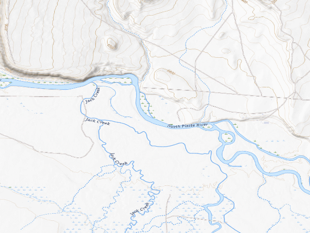 USGS topographic map of North Platte River-Foote PAA Campground