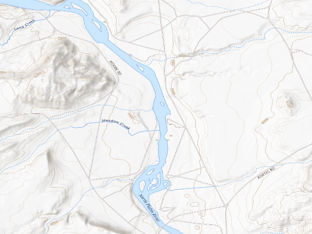 USGS topographic map of North Platte River-Miracle Mile PAA — Guthridge