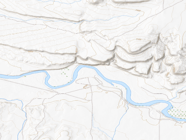 USGS topographic map of North Platte River-Sanger PAA Campground #2