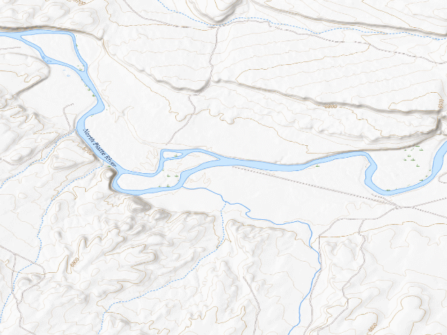 USGS topographic map of North Platte River-Sanger PAA Campground #4