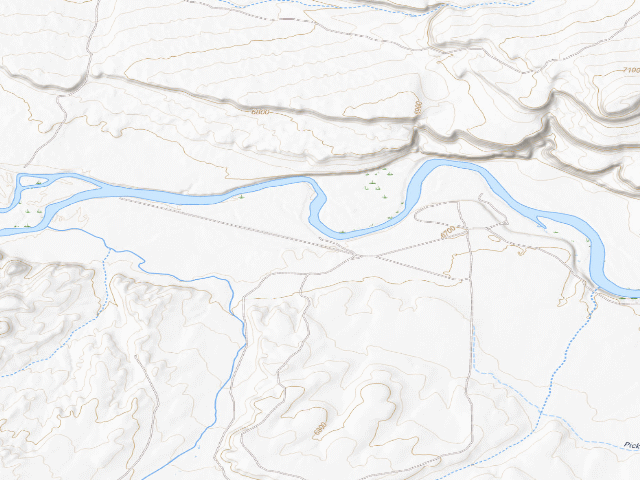 USGS topographic map of North Platte River-Sanger PAA Campground
