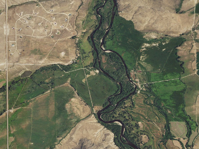 Aerial image of North Platte River-Treasure Island PAA — Designated Camping Area