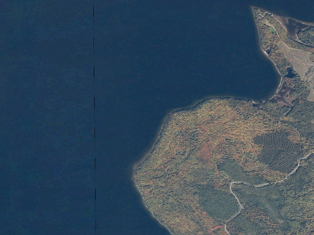Aerial image of North Point (Moosehead Lake Shoreline Public Land)