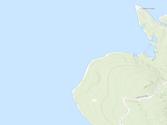 USGS topographic map of North Point (Moosehead Lake Shoreline Public Land)