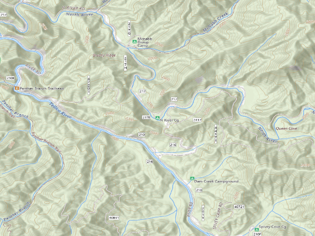 USGS topographic map of North River Cg