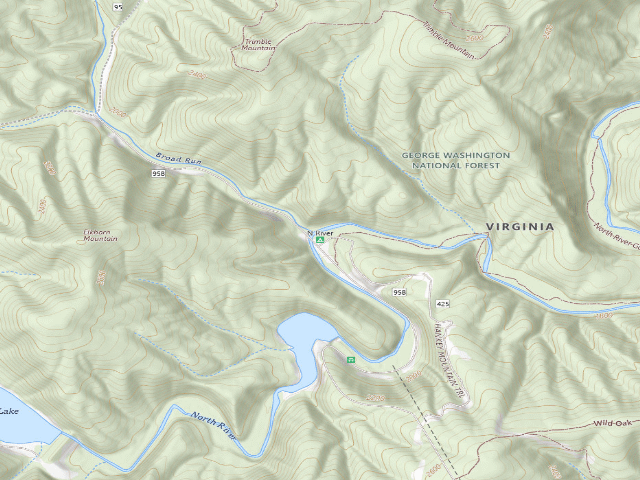 USGS topographic map of North River