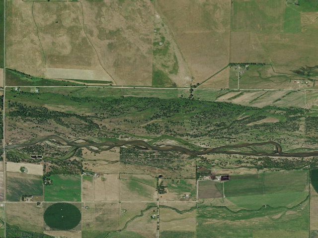 Aerial image of North River WMA