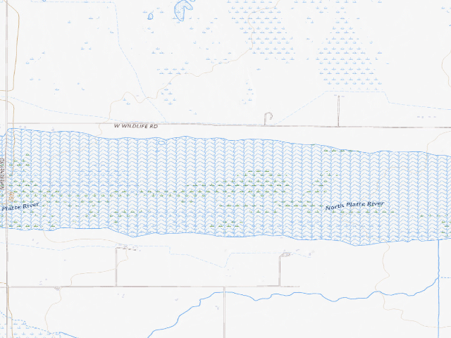 USGS topographic map of North River WMA