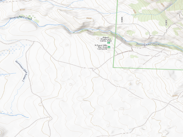 USGS topographic map of North Sand Hills Ohv Area