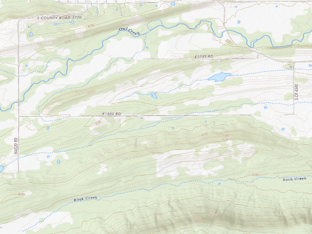 USGS topographic map of North (Sans Bois WMA)