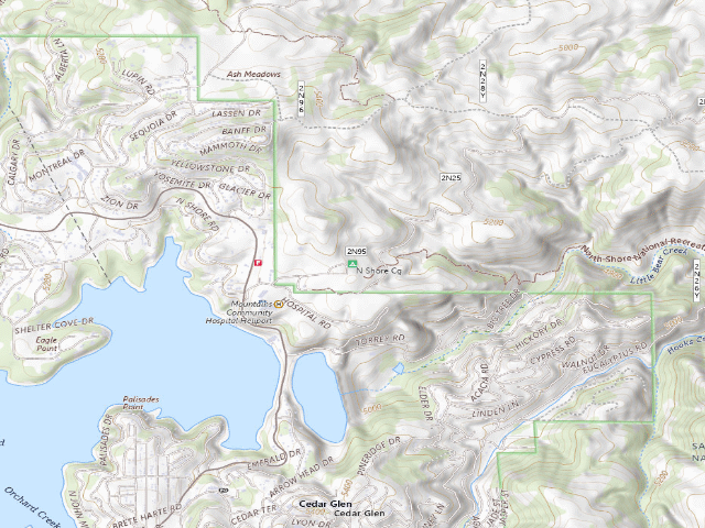 USGS topographic map of North Shore Cg