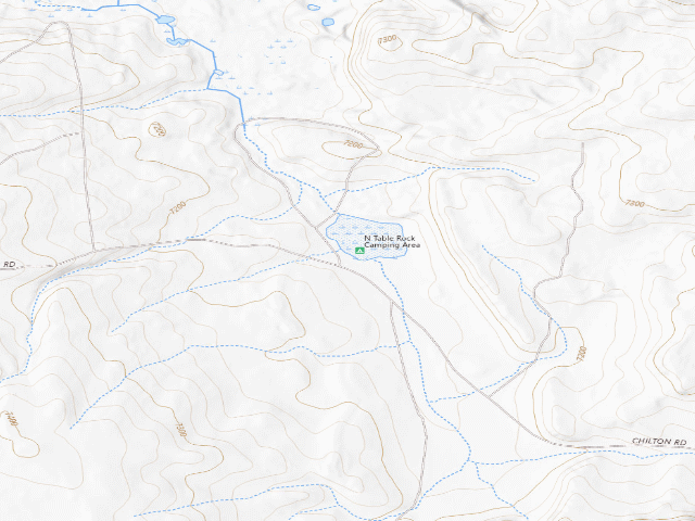USGS topographic map of North Table Rock Camping Area