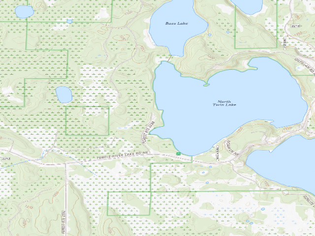 USGS topographic map of North Twin Lake B9