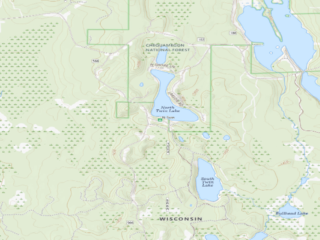 USGS topographic map of North Twin