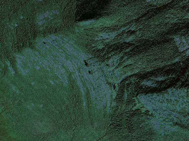 Aerial image of North Wrangell Pond Shelter