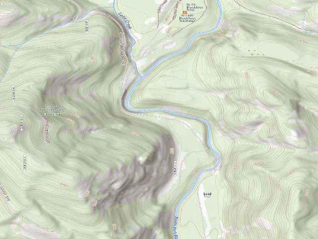 USGS topographic map of Northfork 06