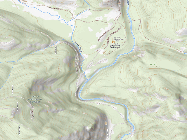 USGS topographic map of Northfork 07