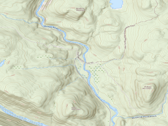USGS topographic map of Northwoods Club Rd Campsite #2 (Vanderwhacker Mountain Wild Forest)