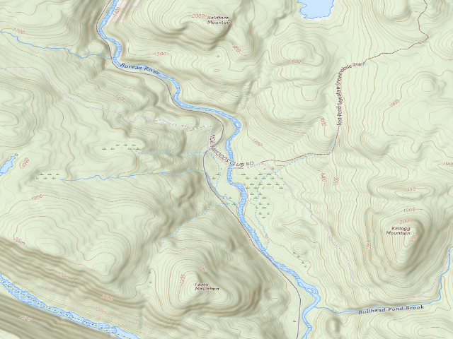 USGS topographic map of Northwoods Club Rd Campsite #3 (Vanderwhacker Mountain Wild Forest)