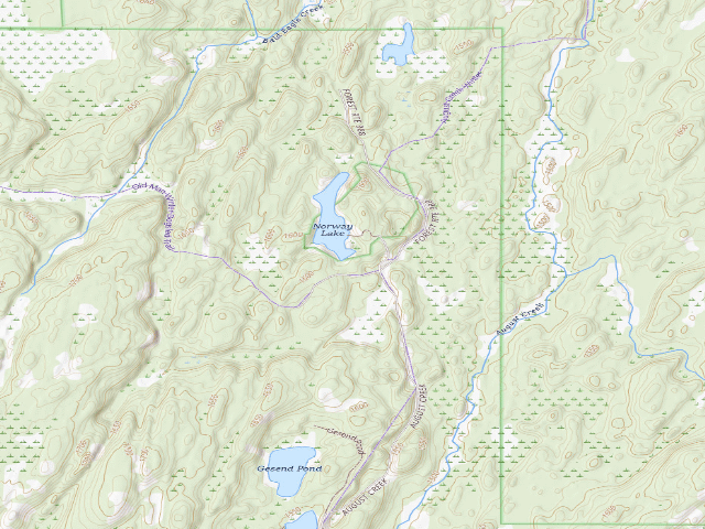 USGS topographic map of Norway Lake