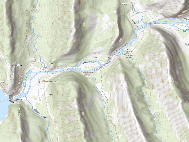 USGS topographic map of Norwegian 2