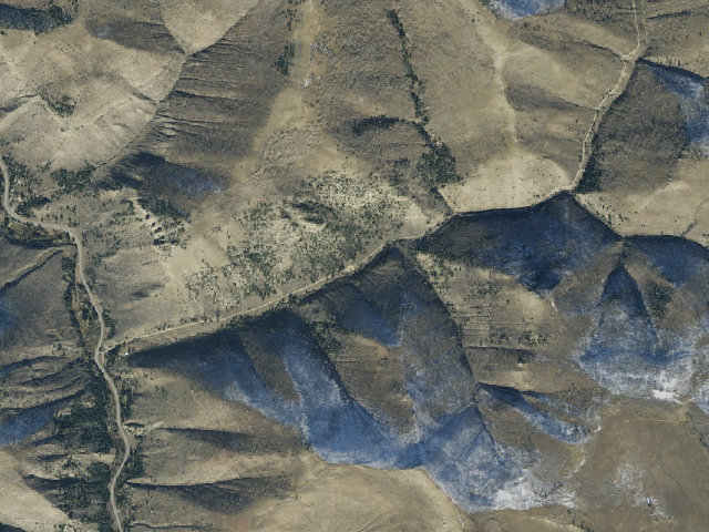 Aerial image of Nuck Woodward Road Trailhead