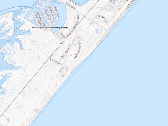 USGS topographic map of Nueces County